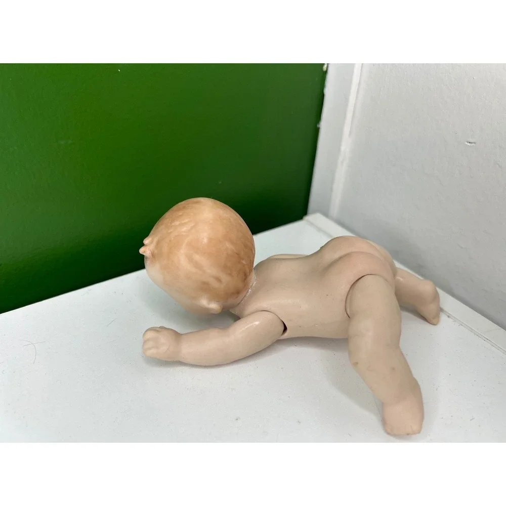 Vintage Miniature Bisque Porcelain Baby Doll Jointed Movable Arms Legs 4 Inch